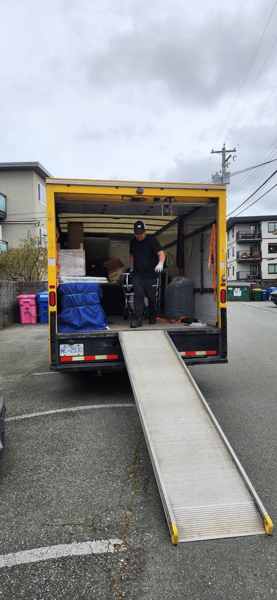 A fully packed trailer on a long-distance job.